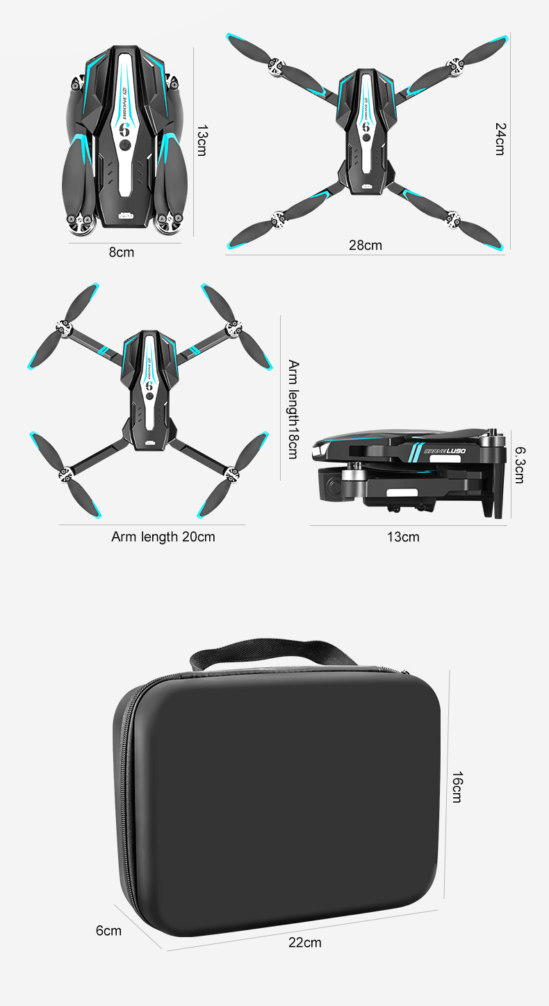 Beginner Drones Three-axis Flow Positioning Brushless Mini Foldable Drone with Infrared Obstacle Avoidance and 4k Camera