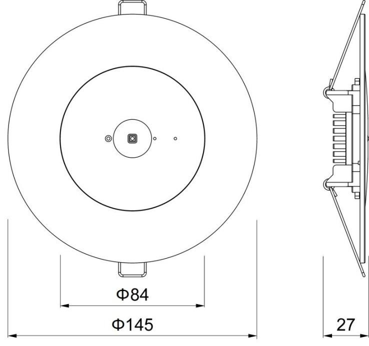 Non Maintained Emergency LED Downlight White 2W 130mm DGS32A