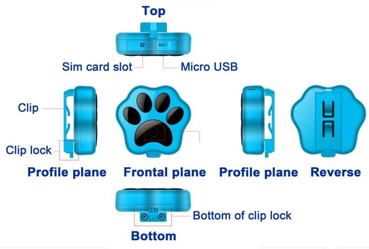 RF-V30 smart wifi anti-lost small waterproof cheap pet gps tracker