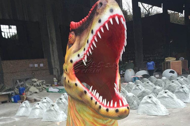 Realistic Simulation Dinosaur Head For Outdoor Kids Amusement Park