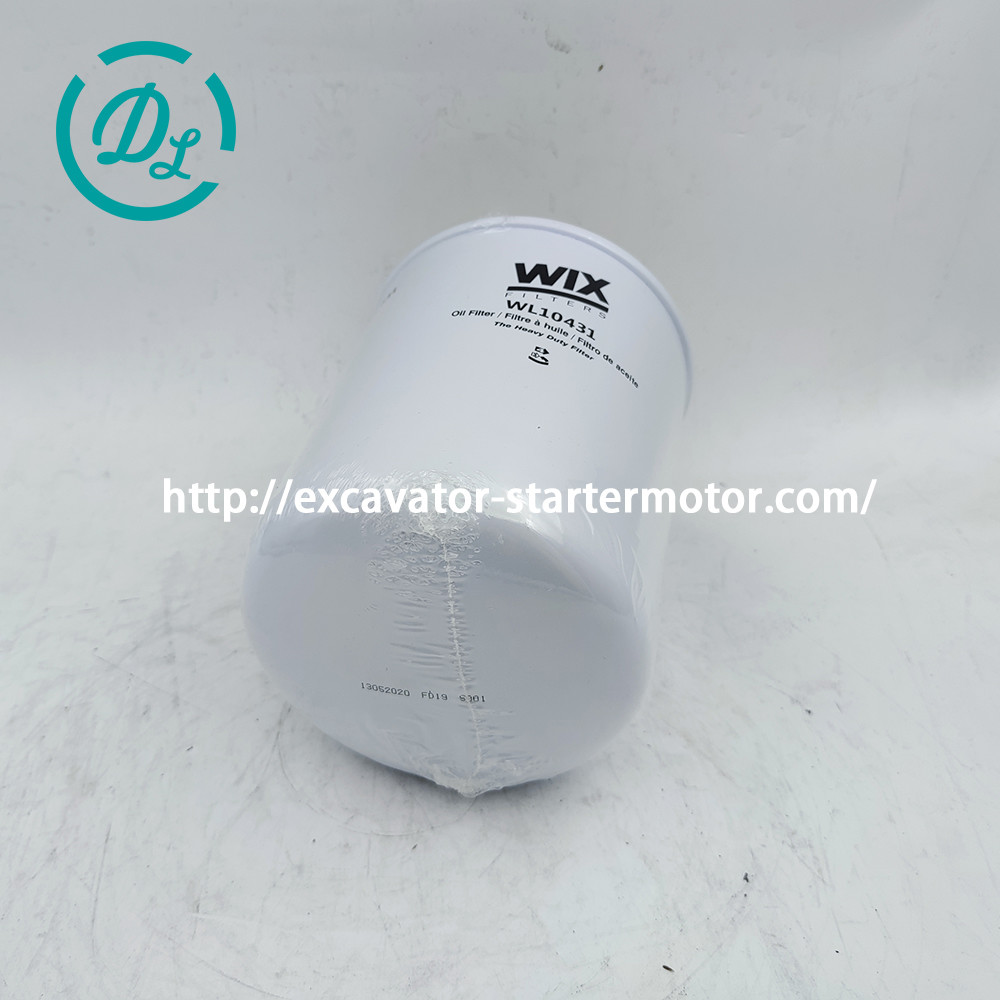 WL10431 Oil Filter Wix Excavator Spare Parts Oem Metal Canister Filter