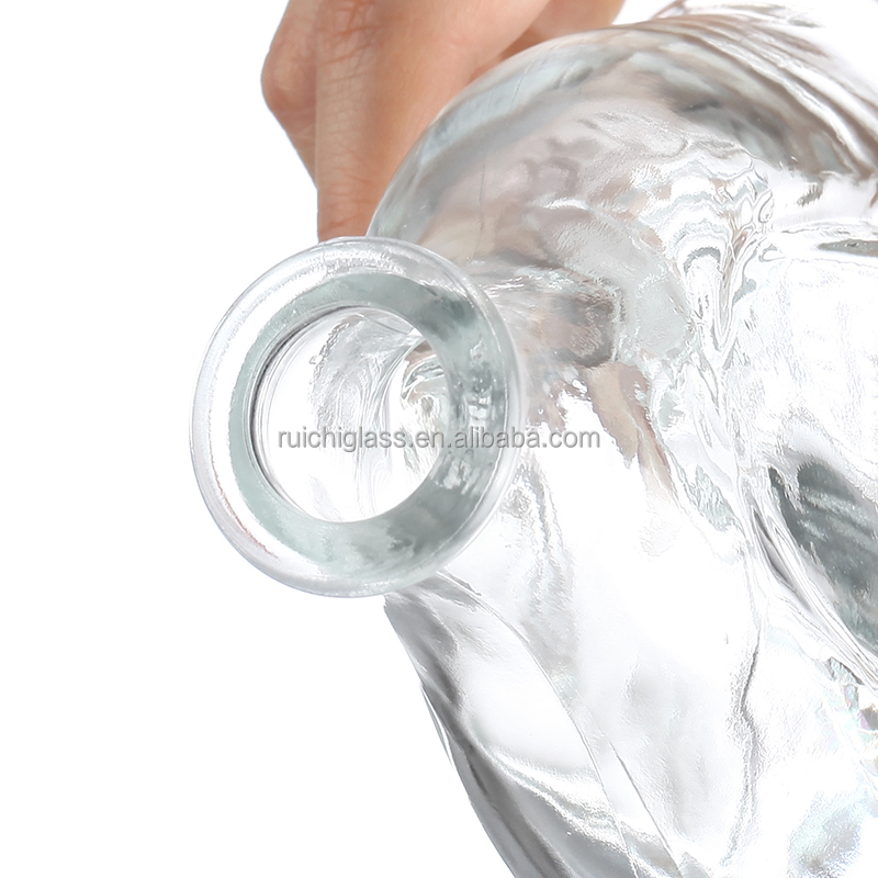500mL 750mL Custom Wine Liquor Glass Bottle with Cap and Super Flint Glass Industrial