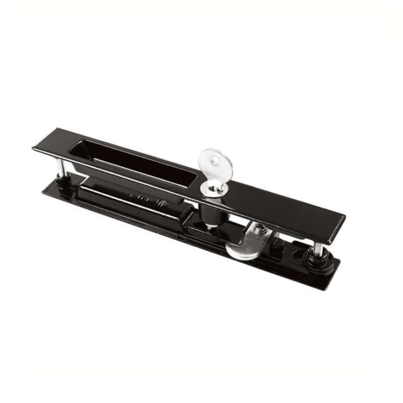Black Aluminium Sliding Window Lock Zinc Alloy Material Double Side ODM