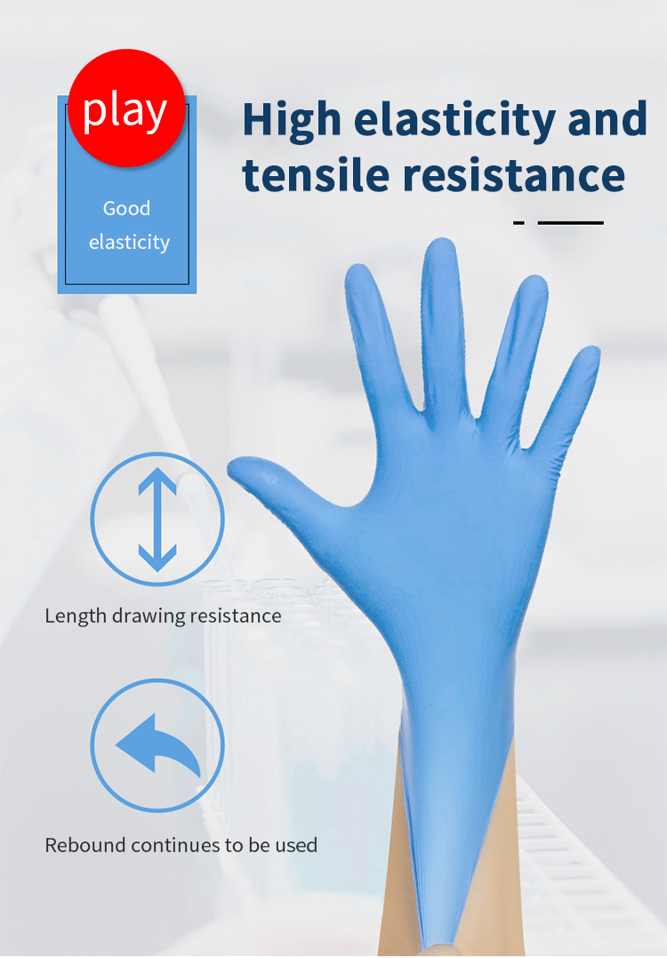 Puncture Proof 15 Mil Disposable Nitrile Gloves Powder Free