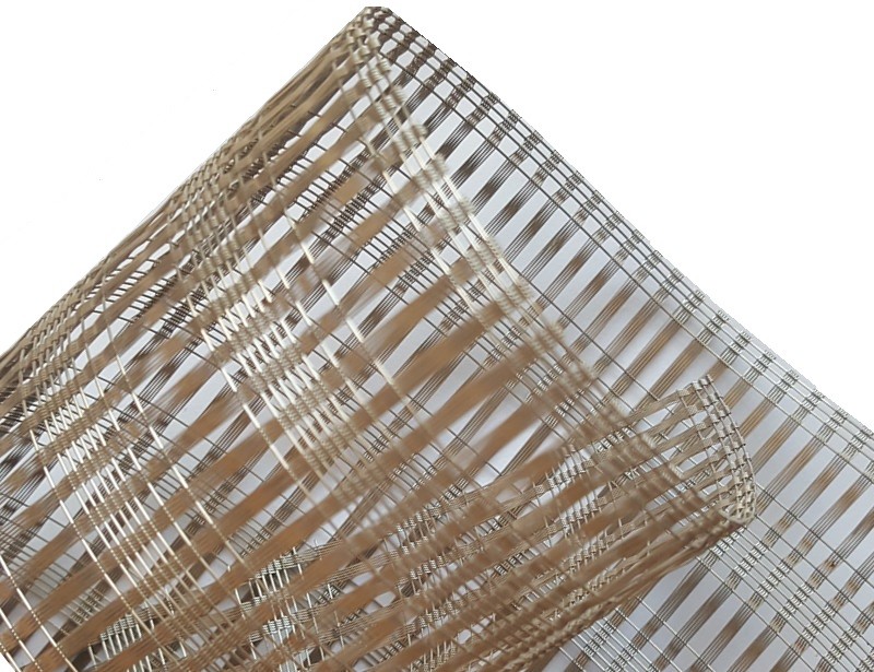 Silver Coated Ss Wire Mesh Glass Panels Exterior Interior Facade