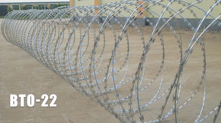 Military Conductive Security Razor Wire 900mm Coil Thermal Cbt-65 Type
