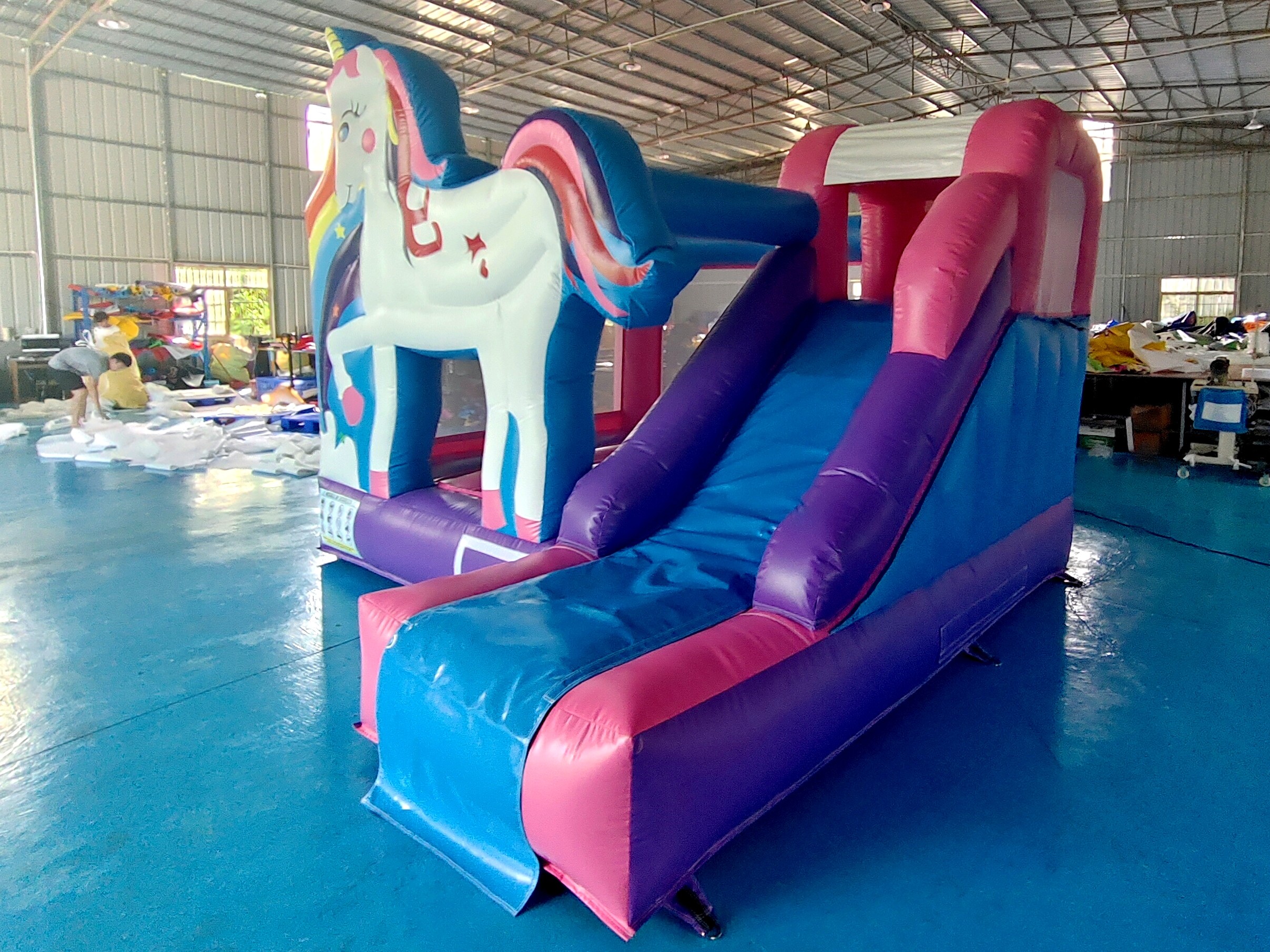 High Quality Inflatable Castle Unicorn Cartoon Inflatable Bounce House With Slide Jumping House For Kids