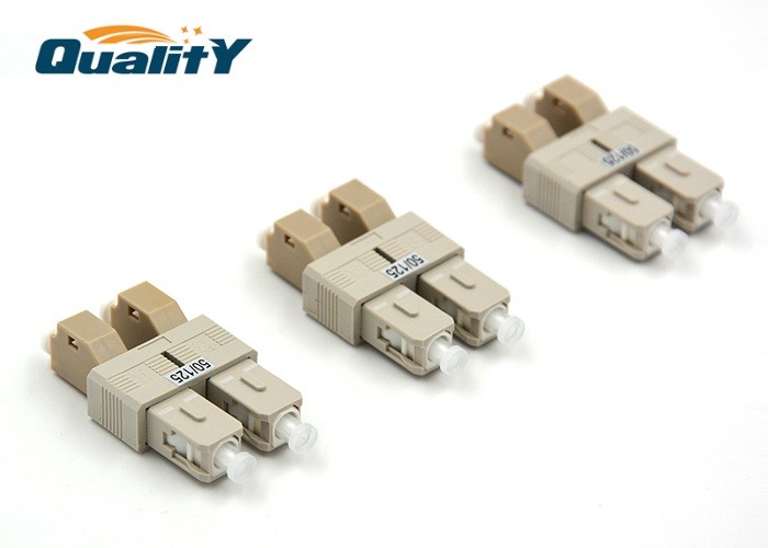 Multimode 50/125 Fiber Optic Adapter SC Male To LC Female Type Transverter