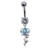 Buy cheap Blue Opal Gem Body Piercing Jewelry 14ga 316 Stainless Steel Key Shape from wholesalers