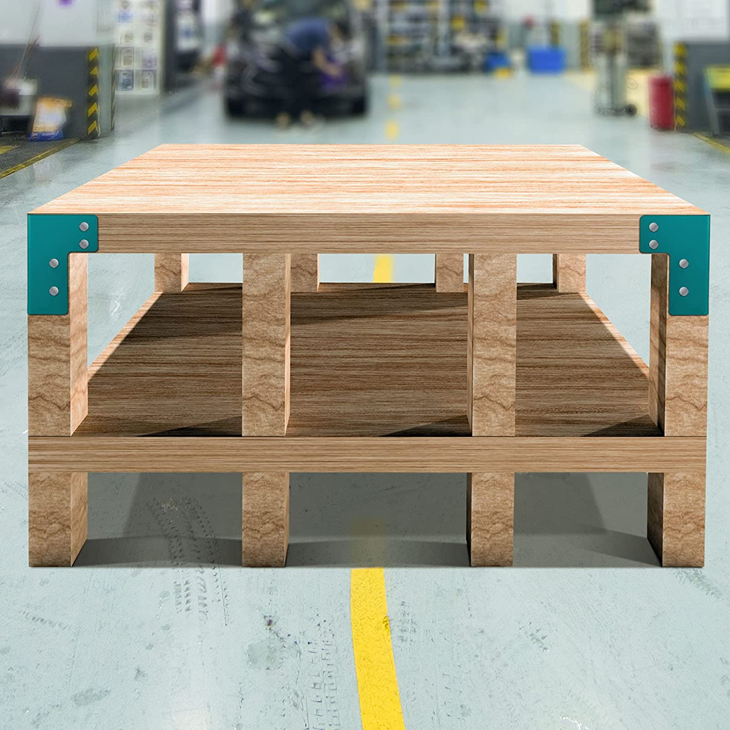 Plating Wood Frame Bracket for Heavy-Duty Deck Edge Work Bench Support Standalone