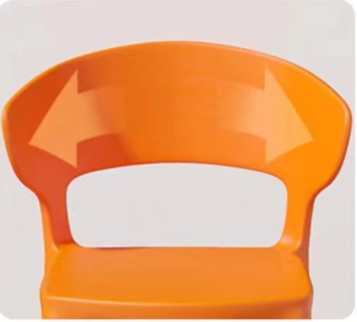 Waterproof Plastic Stacking Dining Chairs Colorful Green Plastic Dining Chairs
