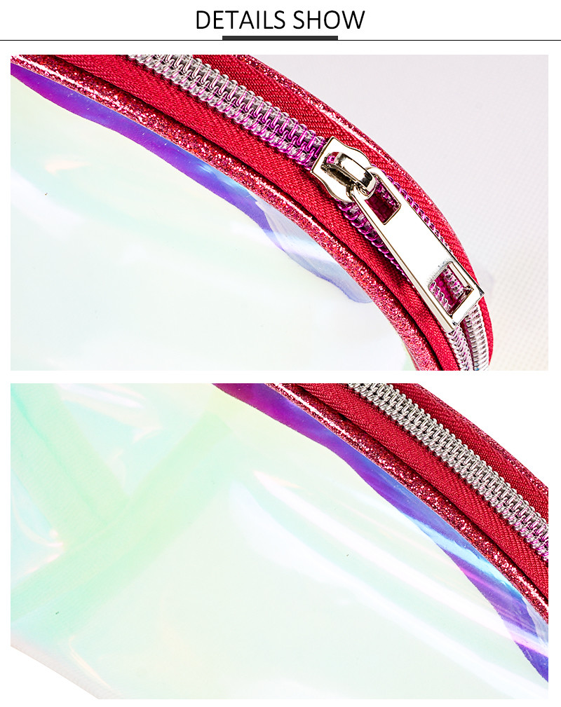 Plastic Zipper Organizer Transparent Pouch Bag