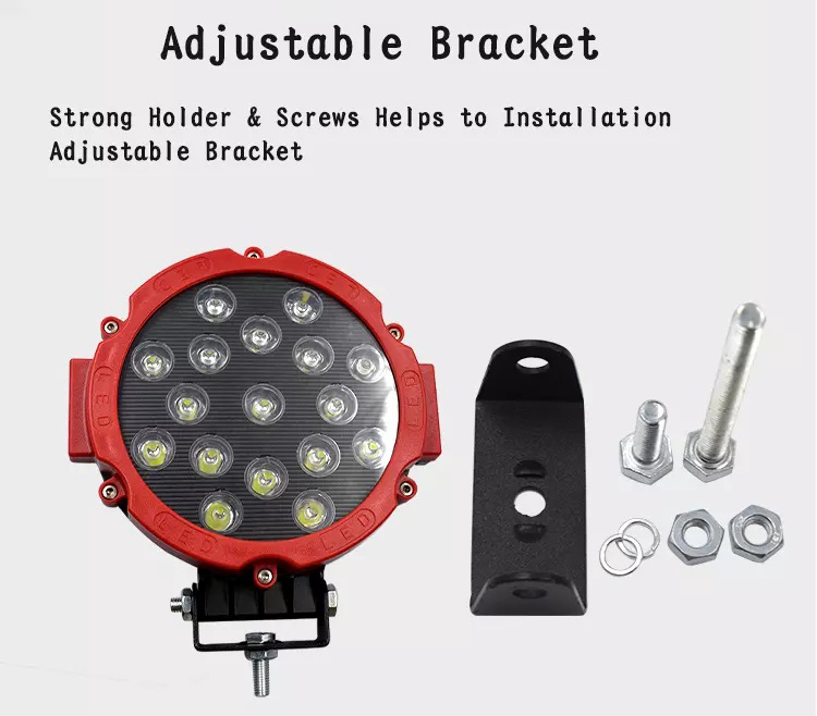 51W High Power LED Driving Lamps , 7 Inches Off Road Driving Lights