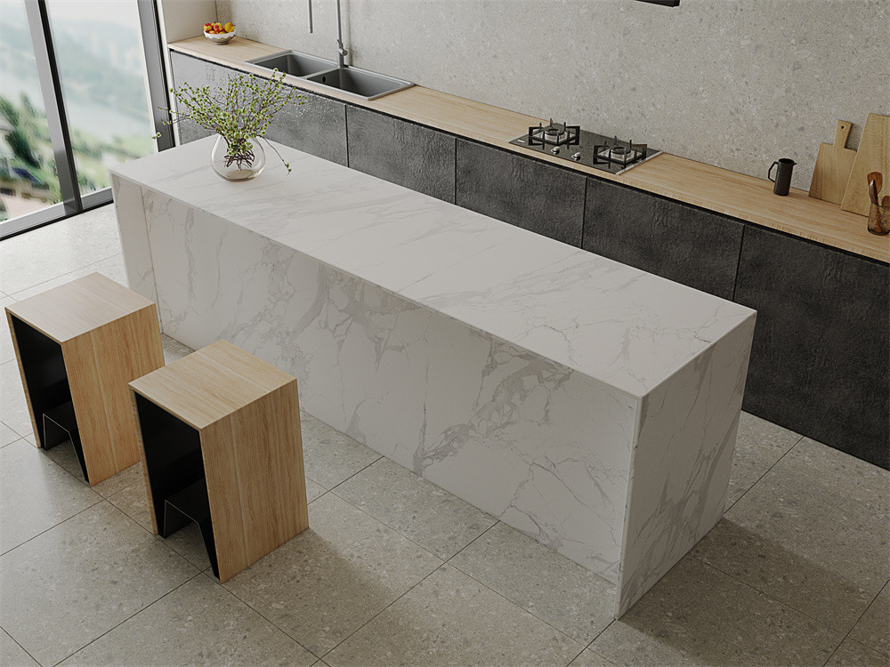 Vintage Inside Floor Porcelain Marble Slabs for Renovation and White Acid-Resistance Porcelain Sintered Stone Slab for Decor