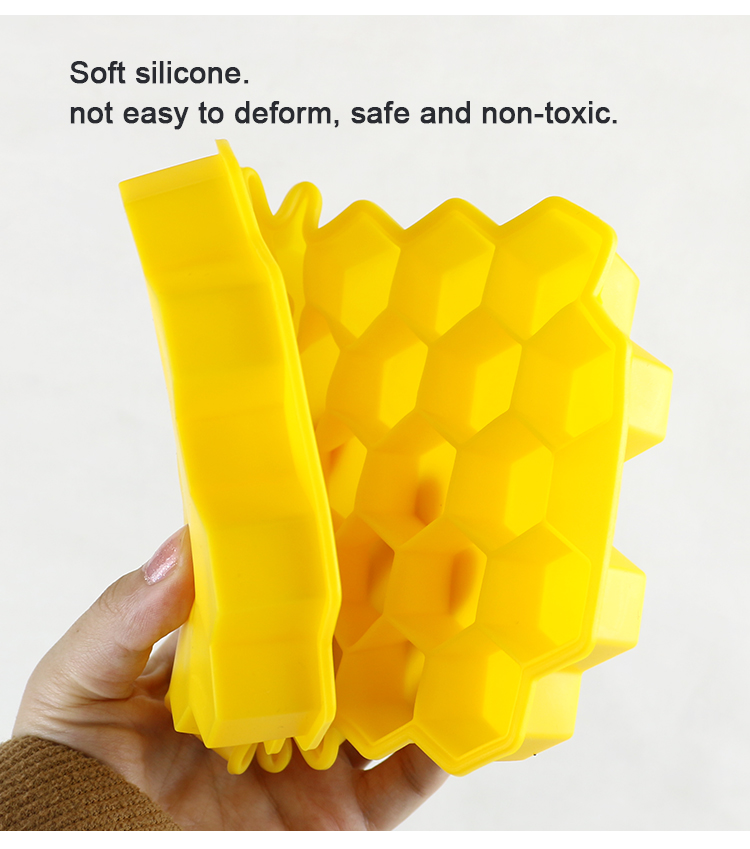 Food Grade Ice Cube Silicone Molds Trays BPA Free Honeycomb Shape 37 Cell
