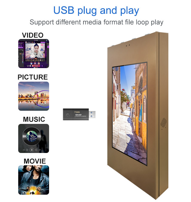 49 Inch Weather Resistant Wall Mounted Vertical Outdoor Sign