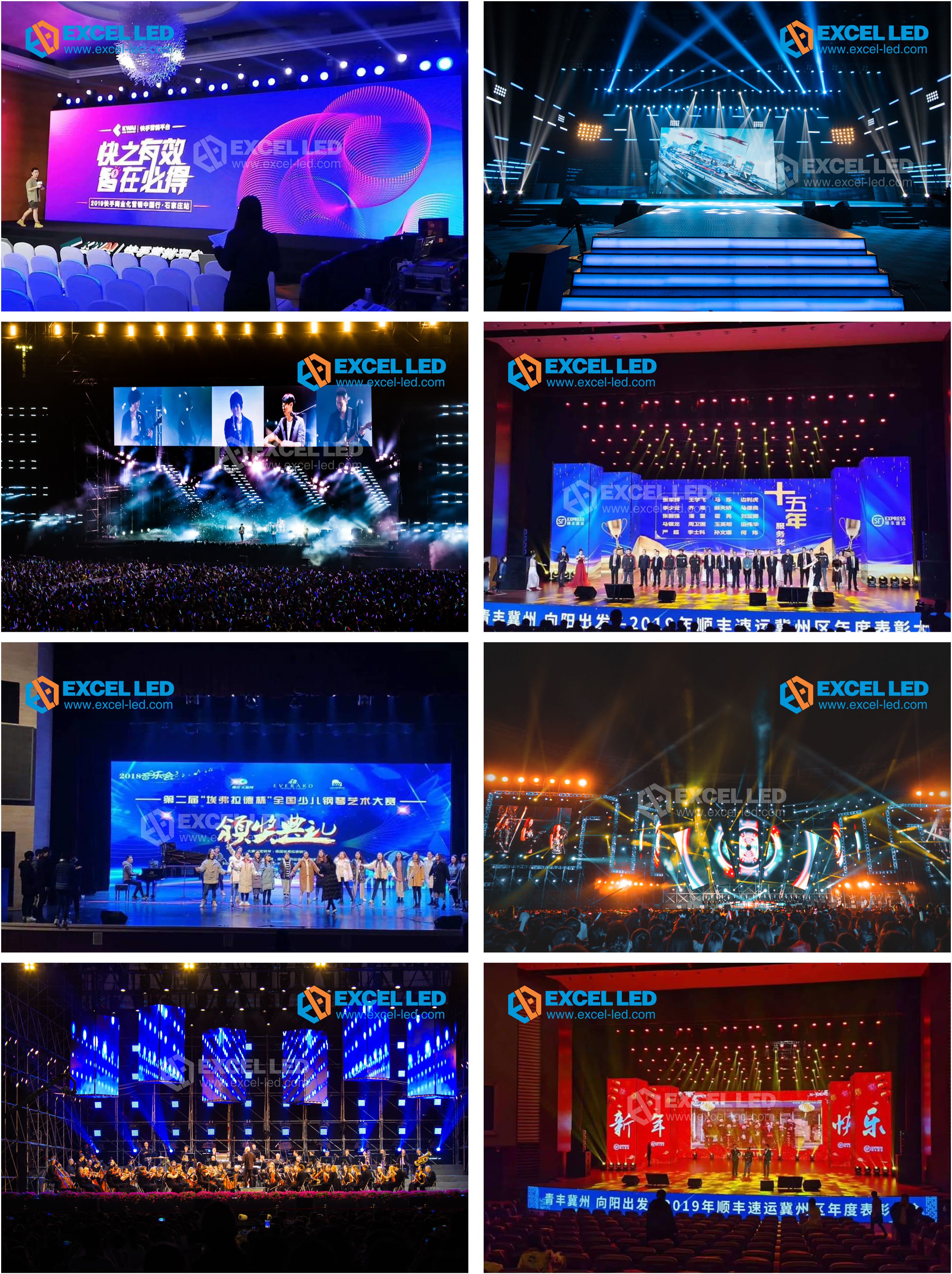 65536dots/m2 FCC P2.97 P3.91mm Stage Rental LED Display