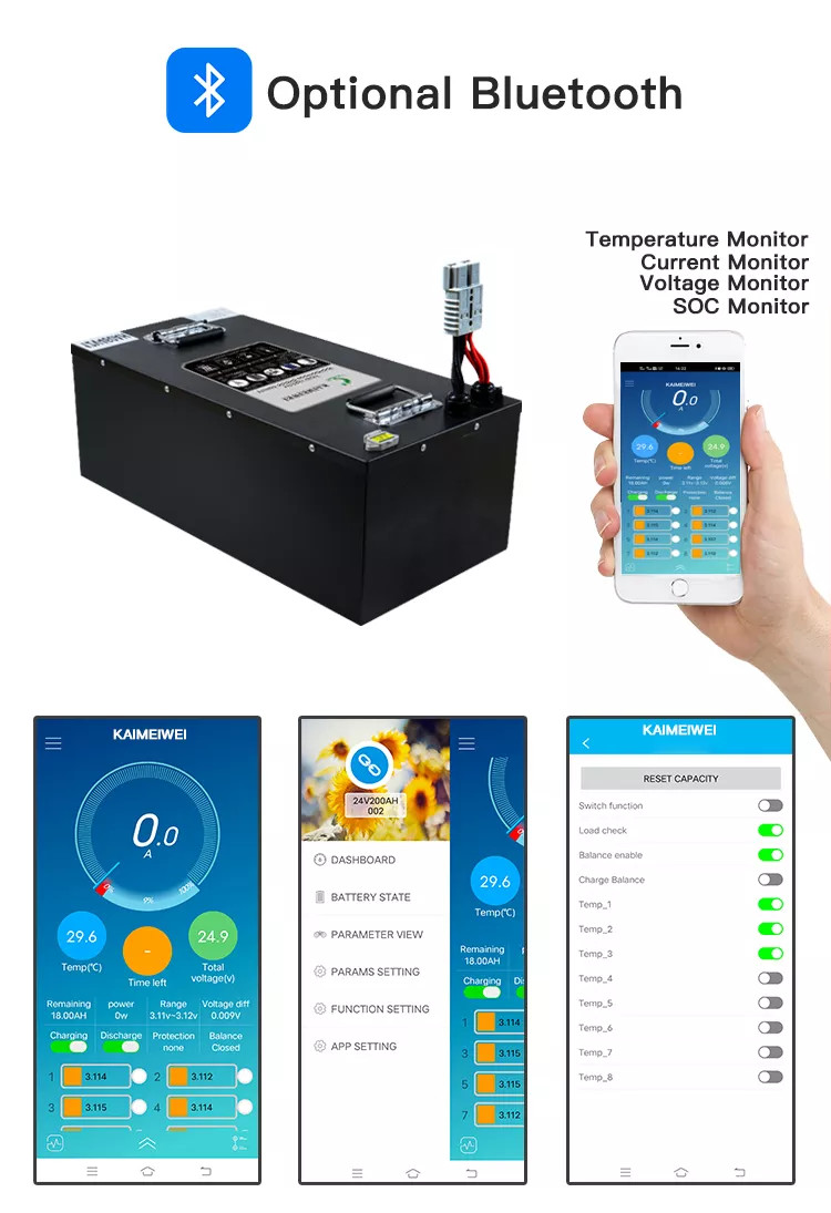 CLF Lithium Iron Phosphate Rechargeable Battery LiFePO4 battery pack 100Ah 200Ah 300Ah 400Ah 12V 24V for RV Camper boat