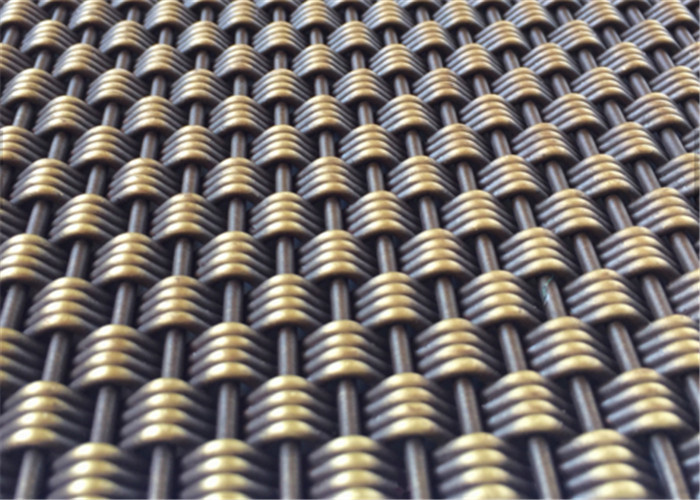 Achitectural Wire mesh For Partition, Antique Brass Steel Wire Mesh for Elevator