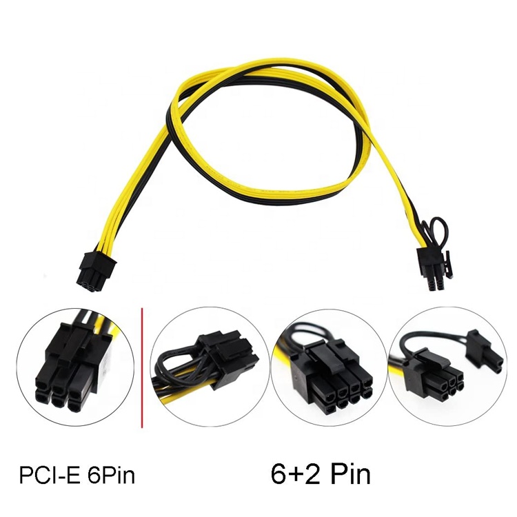 PCIE 6 Pin to 8 Pin GPU ATX Video Graphics Card PCIE PCI Express Power Cable