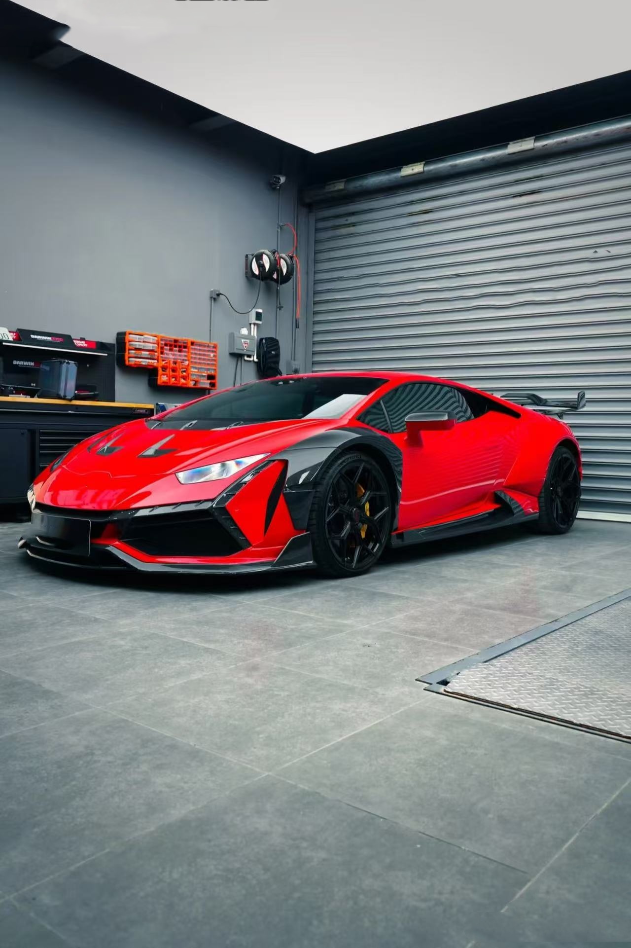 Huracan LP580 610 Carbon Fiber Body Kit EVO Replace Front Bumper Wheel Arch