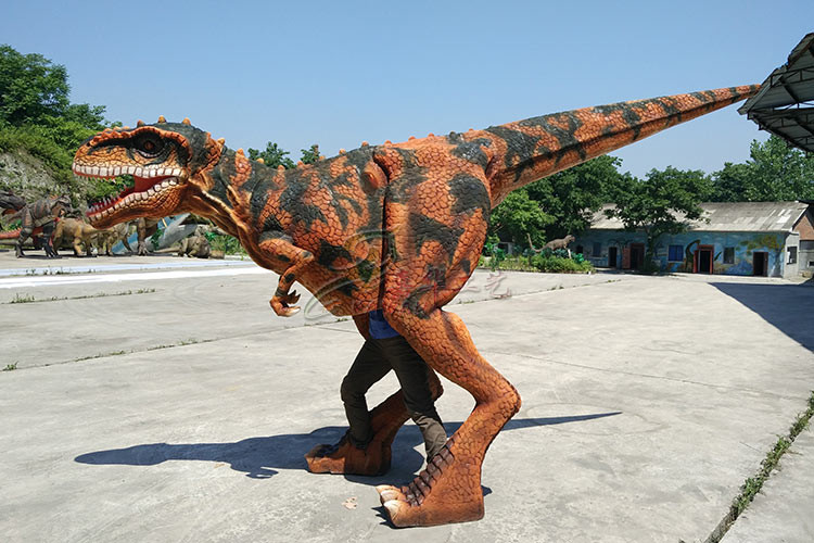 Silicon Rubber Walking Animatronic Realistic T Rex Dinosaur Costume For Adult