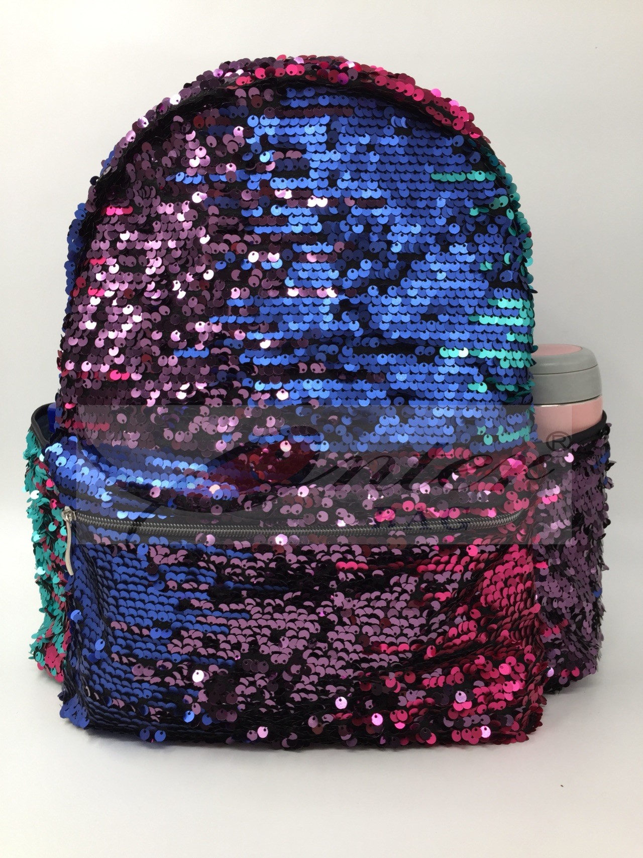 Women Polyester Laptop Bag Dazzling Sequin Backpack With Sequin Material