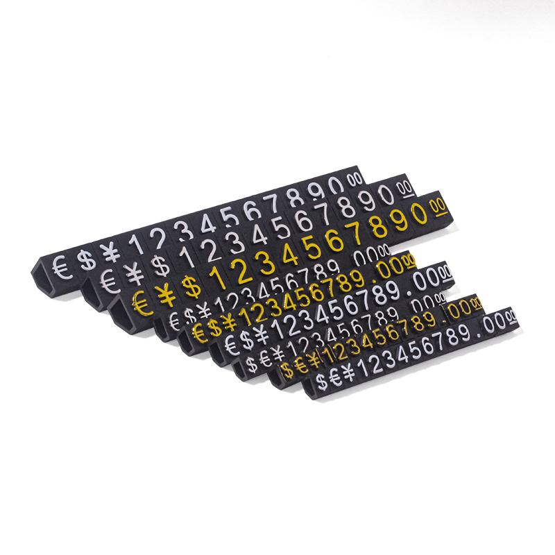 Adjustable Dollar Pricing Label Block Kit for Retail Shop Jewelry Supermarket Shelves