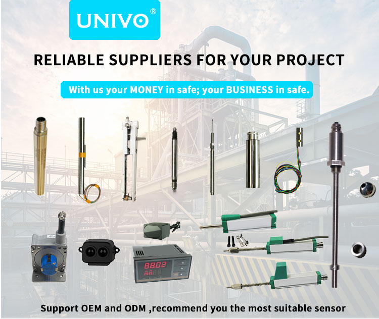 OEM Support UNIVO AC Range 2.5mm Displacement Sensor for High Temperature Applications
