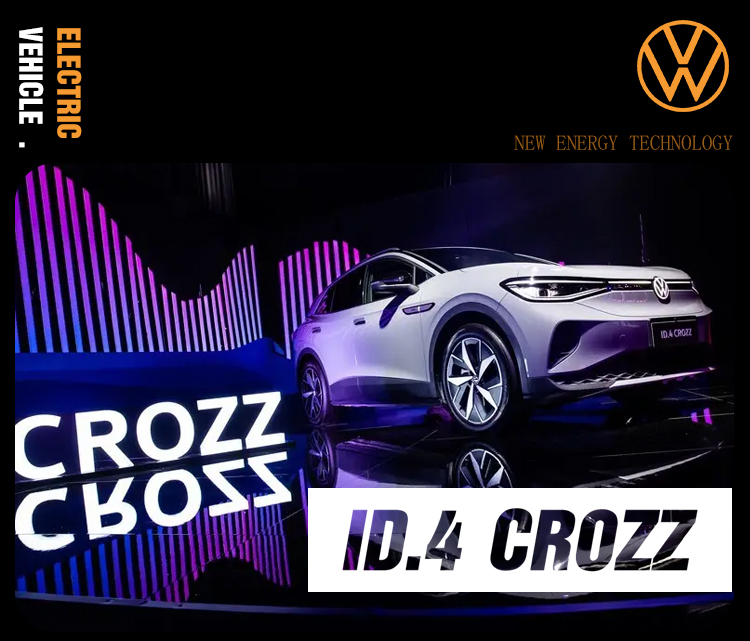 Electric Vehicle Gol Id4 2024 Golden Faw Volks-wagen ID4 X Ppro Crozz Prime UAE with Leather Seat Cover and 4 Wheel Drive