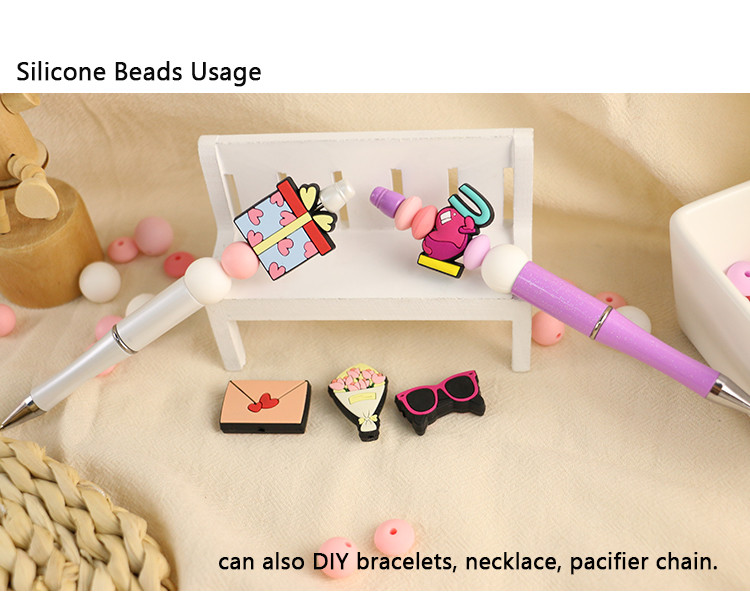 Food Grade Silicone Teething Bead Soft For Educational Toy Gift