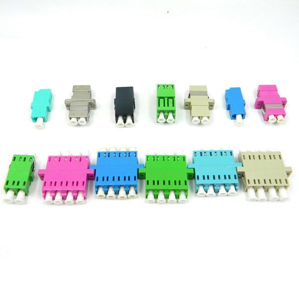 LC duplex high low type fiber optic adapter