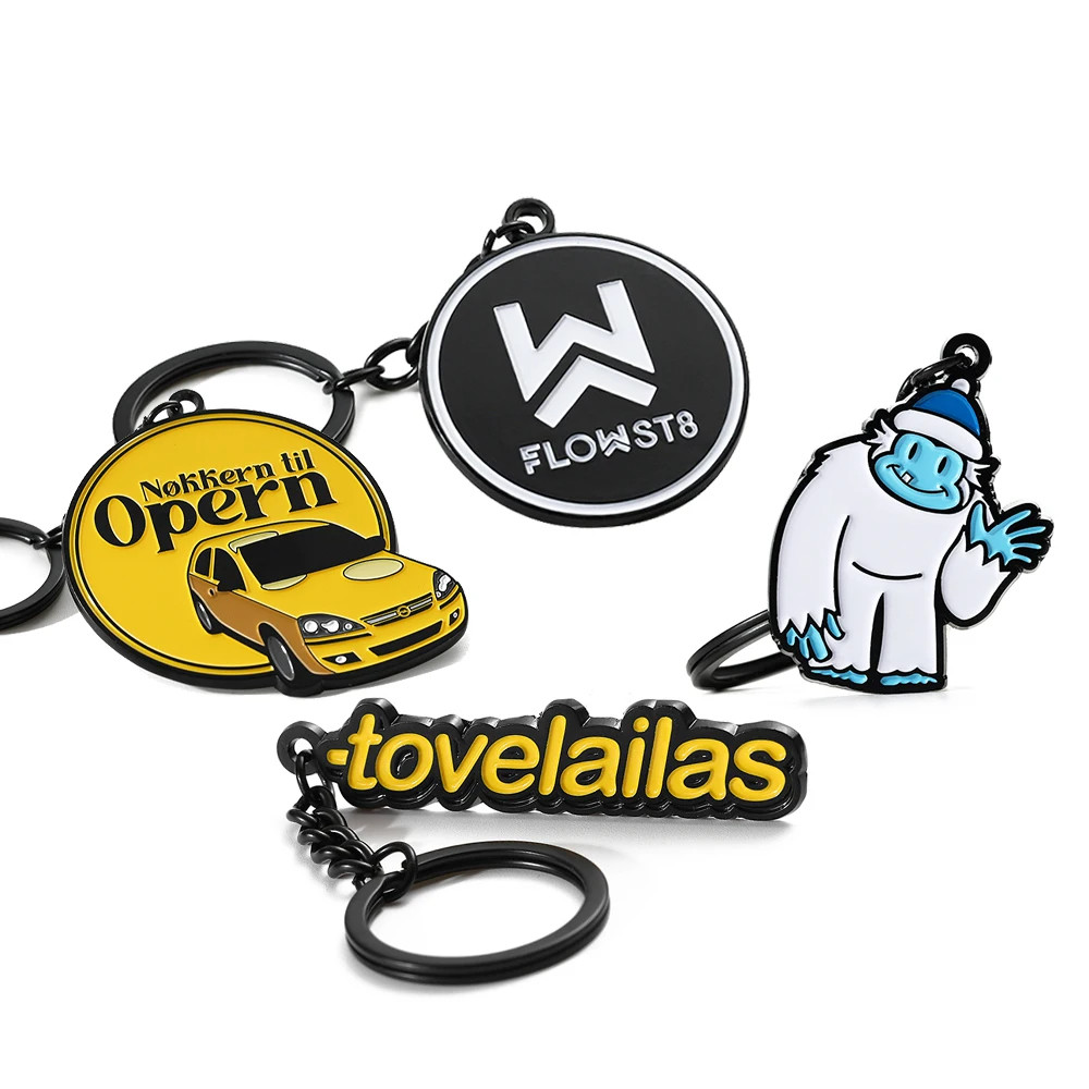 Enamel Customized Keyring Key Ring Keychains Holder Key Chains Custom