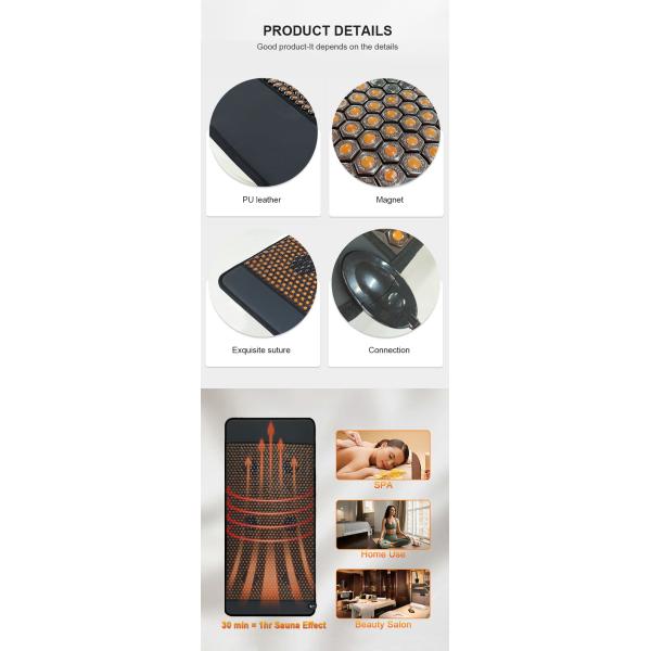 110V-240V 300W Magnetic Stones Infrared PEMF Mat with Four Coils for Energy Balance