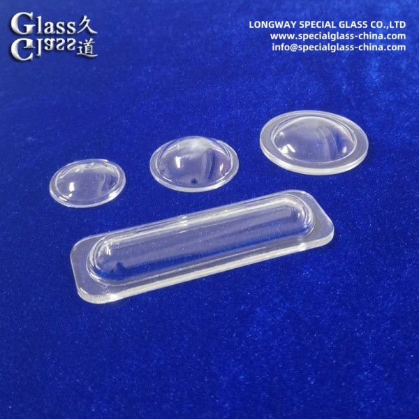 Optically Clear Textured Pyrex Led Cover Lens For Clear Led Lighting Output