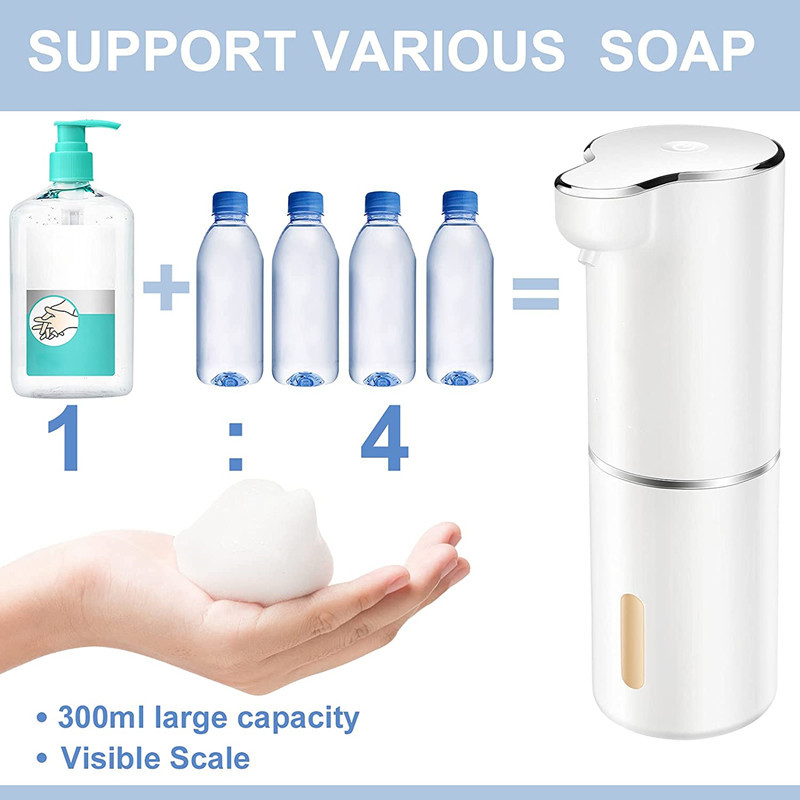 USB Rechargeable Hand Sanitizer Dispenser 300ML Desktop Bathroom