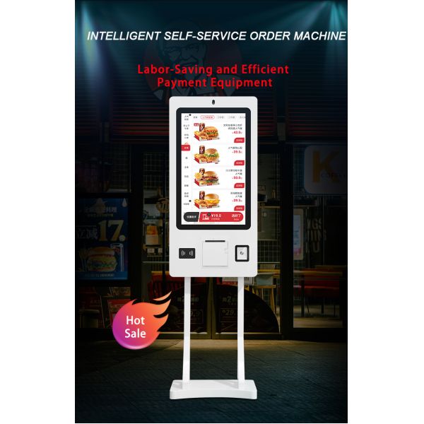 Mcdonald's 21.5 32Inch WIFI Remote Control Restaurant Touch Screen Kiosk POS Card Reader Including Barcode Reader-SDK