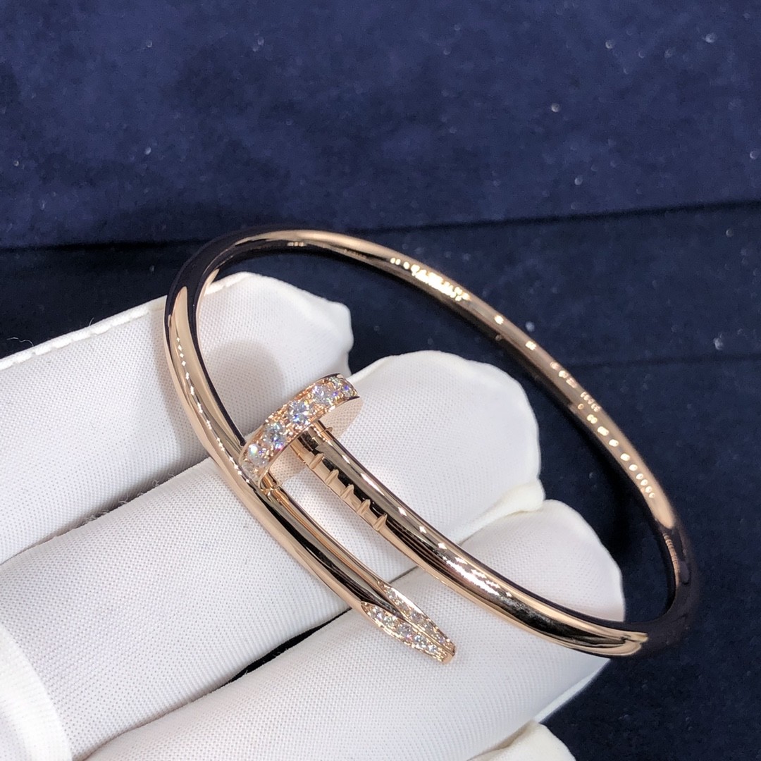 Elegant Car Tier 18k GoldJuste Un Clou Bracelet Natural Diamonds Real Gold Real Diamonds