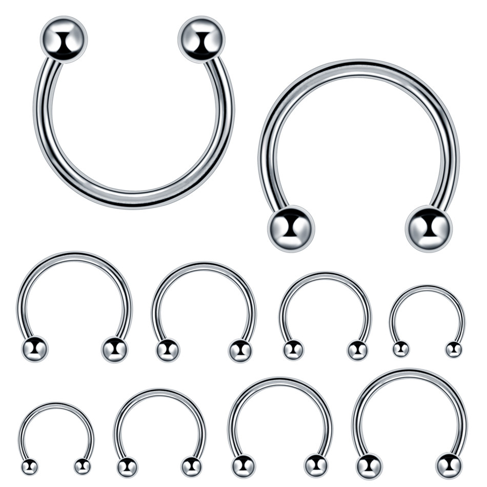 Rainbow color nose ring fashion body piercing jewelry lip ring