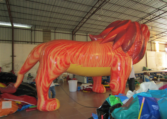 Commercial Cartoon Inflatable Advertising Signs digital painting Giant Inflatable Lion for exhibition