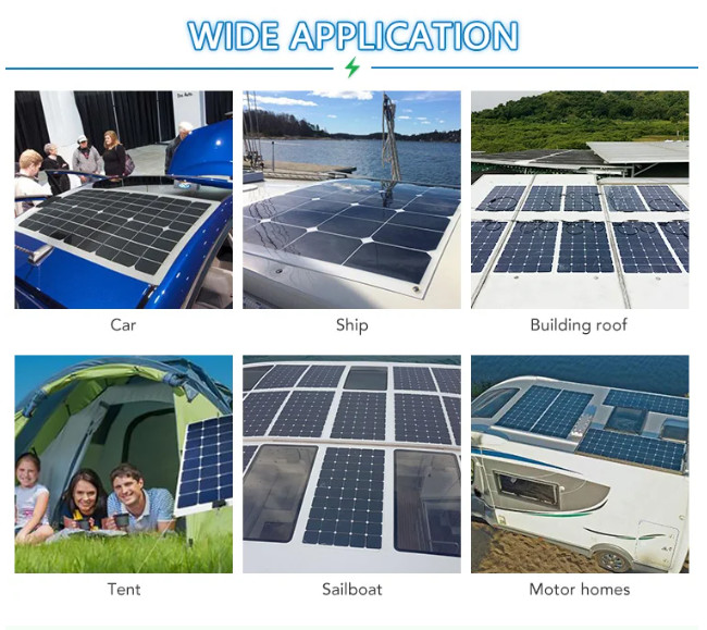 Multifunctional PV Flexible Solar Panel 12V 24V 110W For Car Home Boat