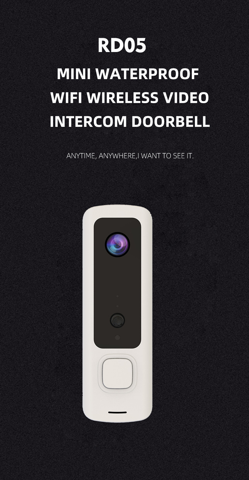 HFSecurity RD05 Wide Angel WIFI VIsua Real Time Two Way Audiol Door Bell