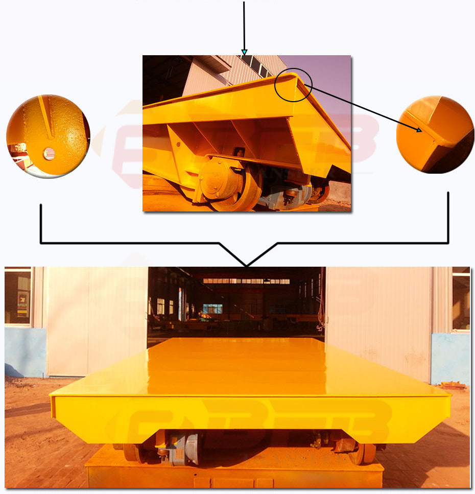 KPD-16T Steel box beam flatbed body motorized transfer trolleys