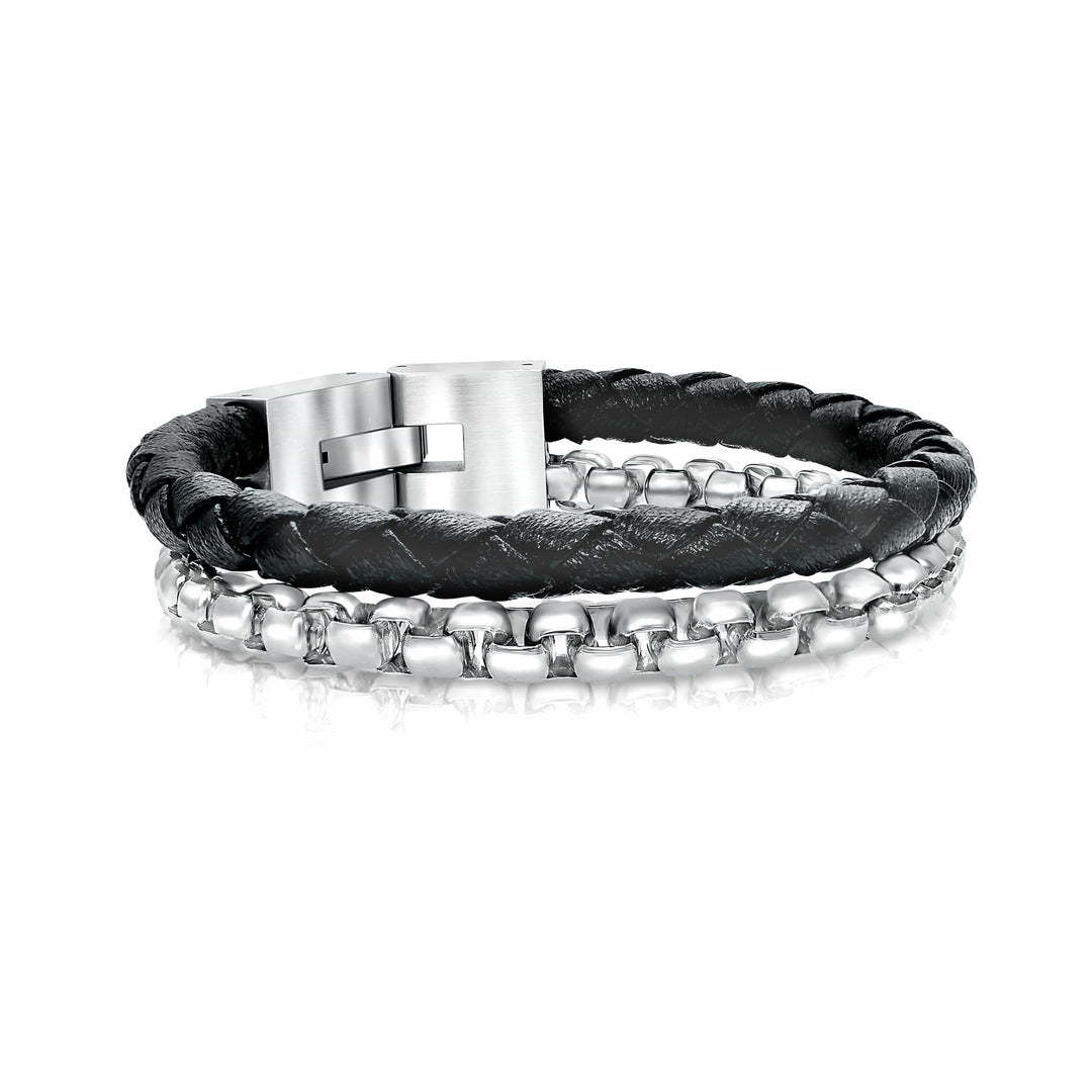 Authentic Men's Meteorite Bracelet Stainless Steel Diamond Chain Bracelet