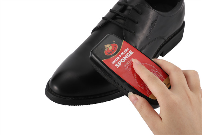 Shoe Shine Sponge Instant Shoe Polish Portable Plastic Can Carton Packaging For Main Market Asia LOGO OEM