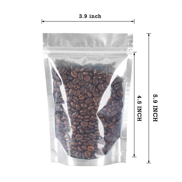 Customized Stand Up Foil Polybag Food Package Bag With Window for Food Packaging