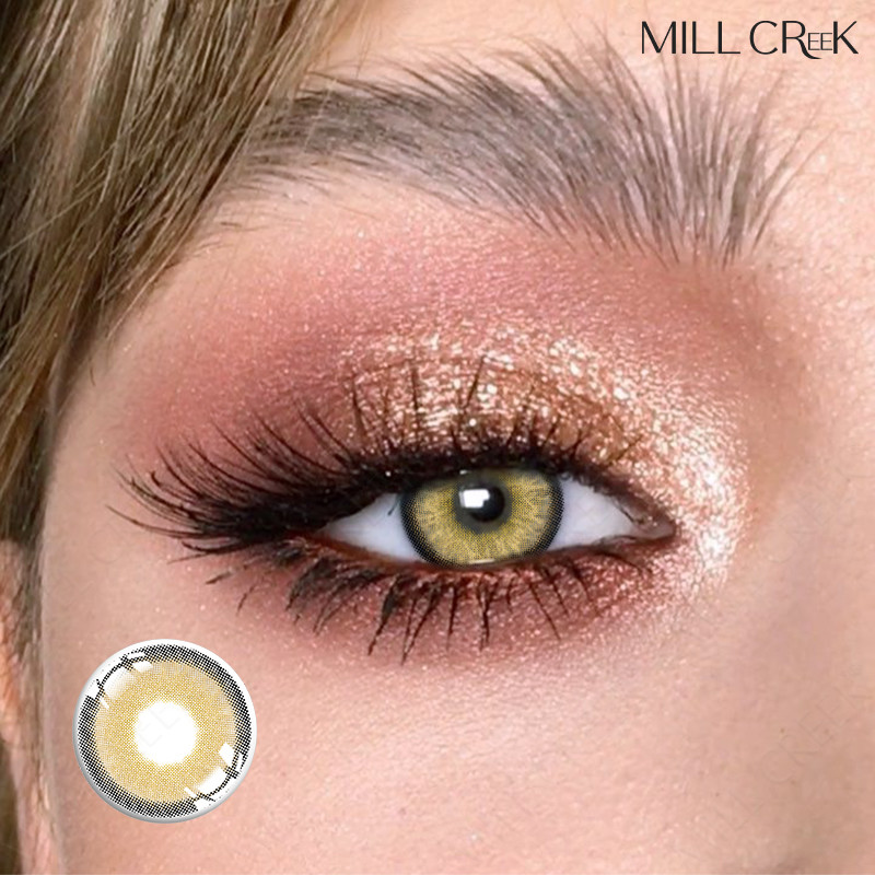 Natural Color hazel Himalaya Brown Colored Contacts 1 Year For Big Eye