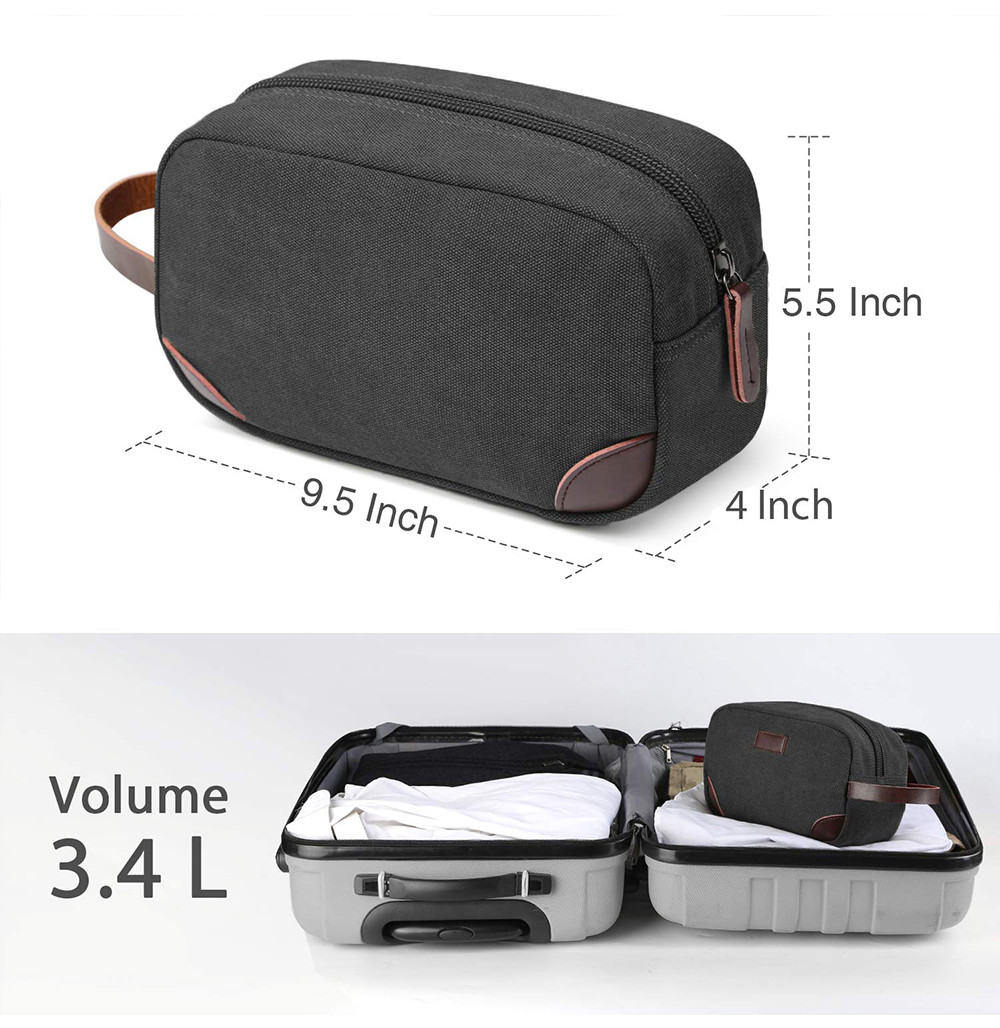 Mens Canvas Portable Bathroom Bag For Business Trip
