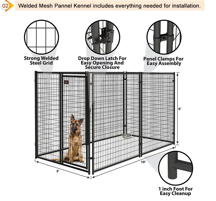 dog kennel, cheap chain link dog kennels,Chain Link Portable Yard Kennel