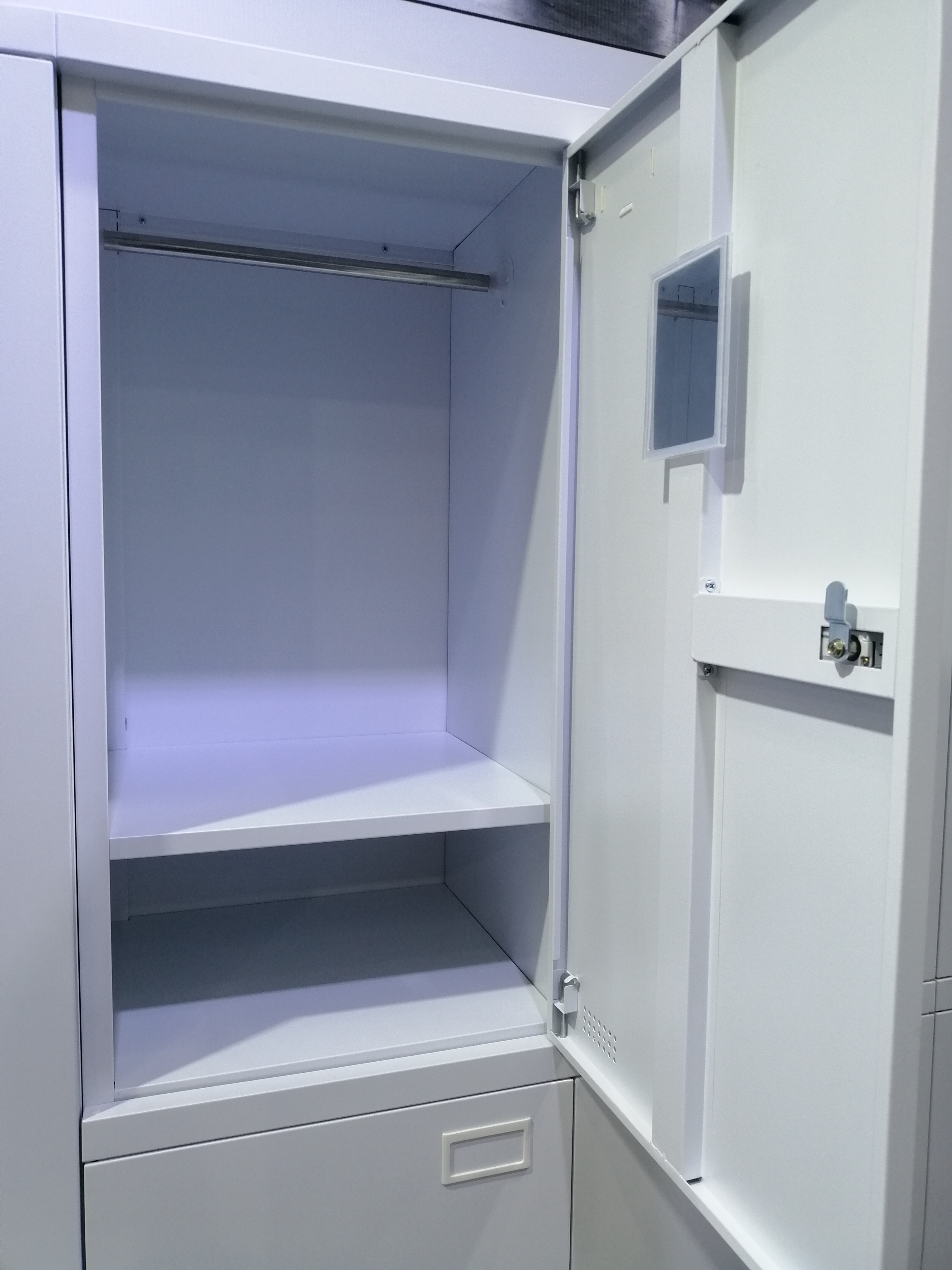 H1850*W900*D450mm Flush 4 Door Metal Lockers Staff Metal Storage Wardrobe Frameless